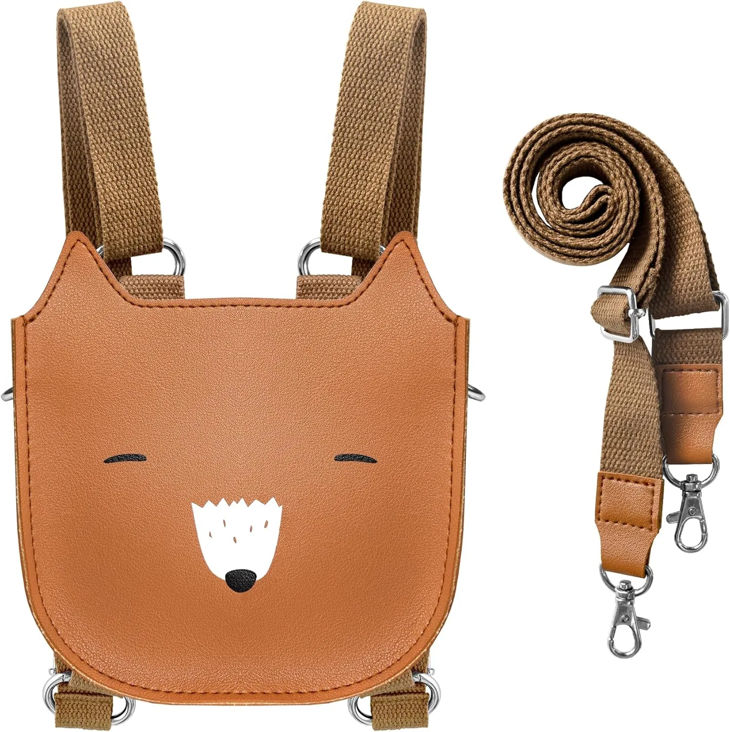 Mayplous Kids Backpack for Girls and Boys Children's Shoulder Bag Mini Backpack Teenagers Crossbody Bag Cute Animal 2 in 1 Style Small Size for Over 4 Years L16xW7xH17cm / L6.3xW2.8xH6.7in (Fox)