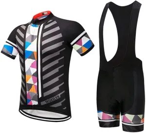 Men's Bike Clothing Set Cycling Jerseys Road Bicycle Shirts Kit   Bib Shorts Quick-Dry Full Zipper Riding Clothes