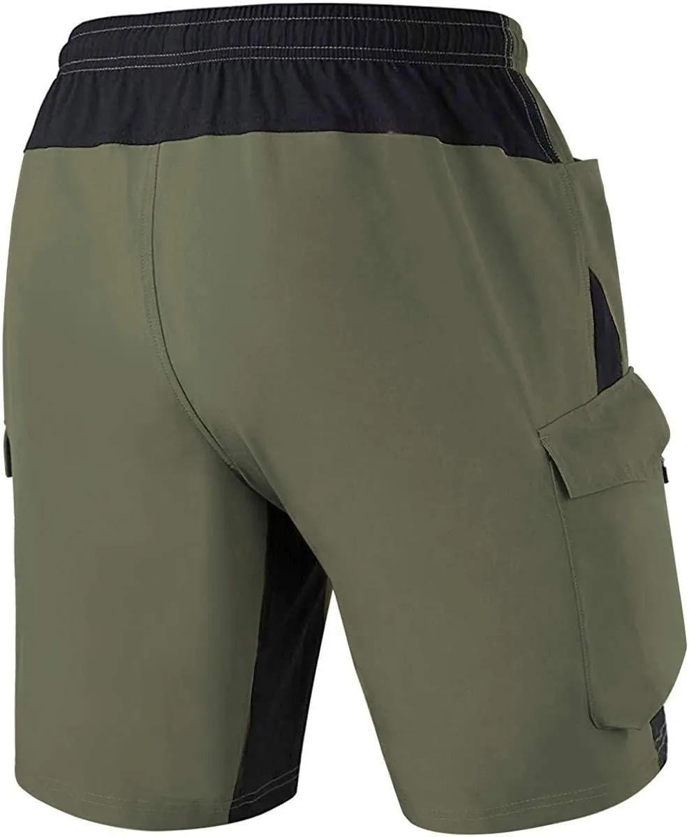 Men's Mountain Bike Shorts 3D Padded Bicycle MTB Shorts Loose-fit Lightweight MTB Cycling Shorts
