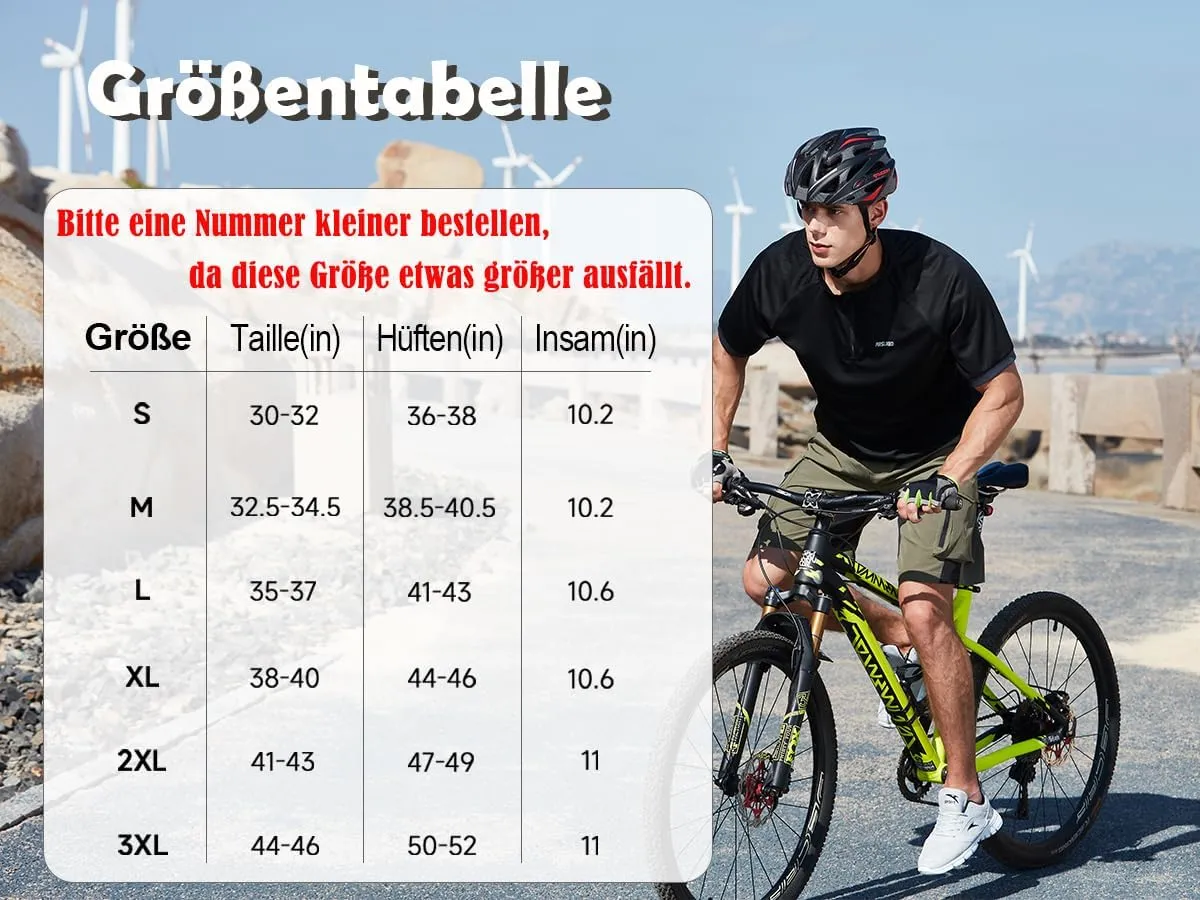 Men's Mountain Bike Shorts 3D Padded Bicycle MTB Shorts Loose-fit Lightweight MTB Cycling Shorts