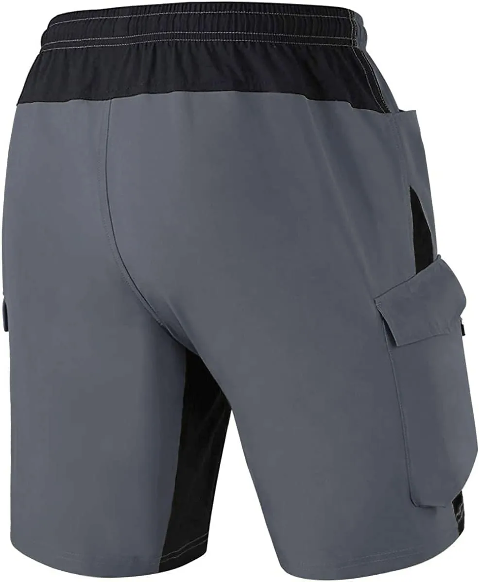 Men's Mountain Bike Shorts 3D Padded Bicycle MTB Shorts Loose-fit Lightweight MTB Cycling Shorts