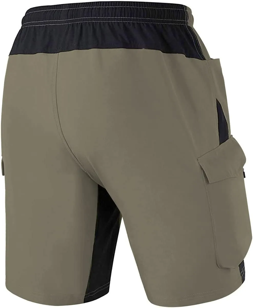 Men's Mountain Bike Shorts 3D Padded Bicycle MTB Shorts Loose-fit Lightweight MTB Cycling Shorts