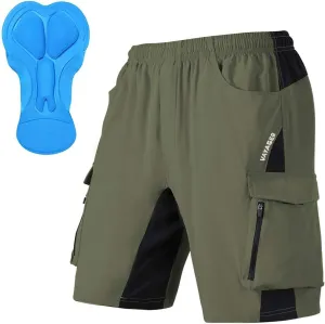 Men's Mountain Bike Shorts 3D Padded Bicycle MTB Shorts Loose-fit Lightweight MTB Cycling Shorts