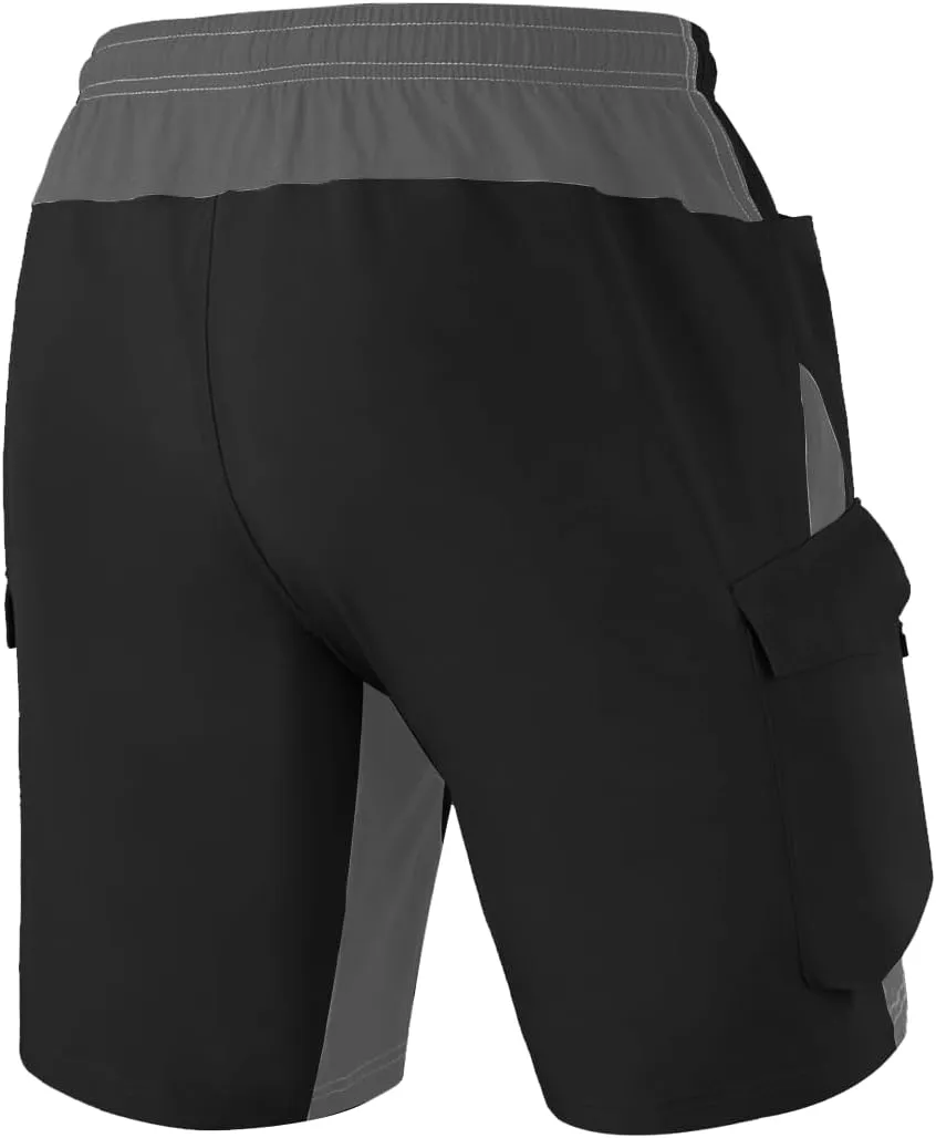 Men's Mountain Bike Shorts 3D Padded Bicycle MTB Shorts Loose-fit Lightweight MTB Cycling Shorts