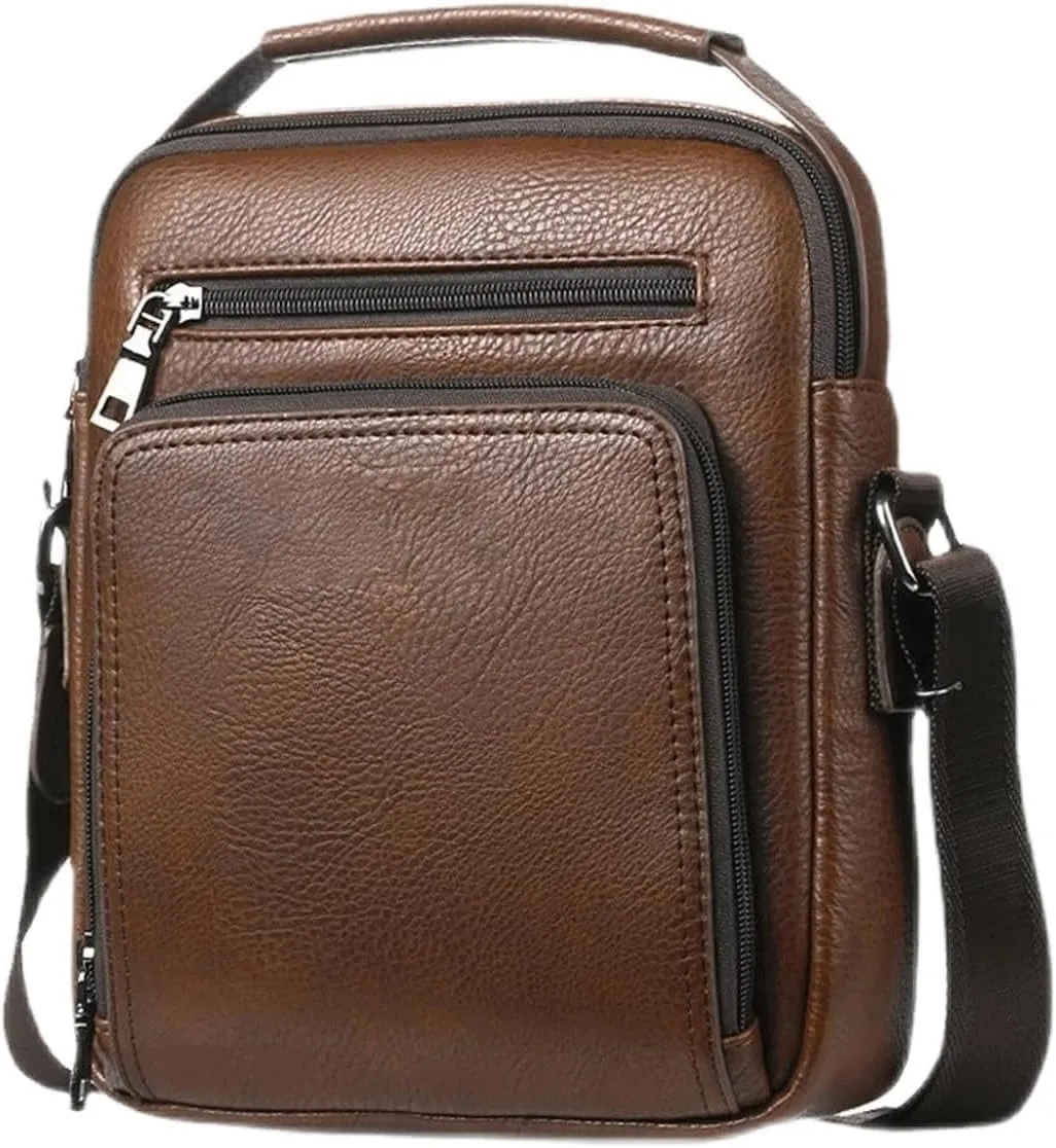 Men's Shoulder Bags Men Shoulder Bag Casual Portable Mens Shoulder Bag Business Storage Mobile Phone Coin Purse