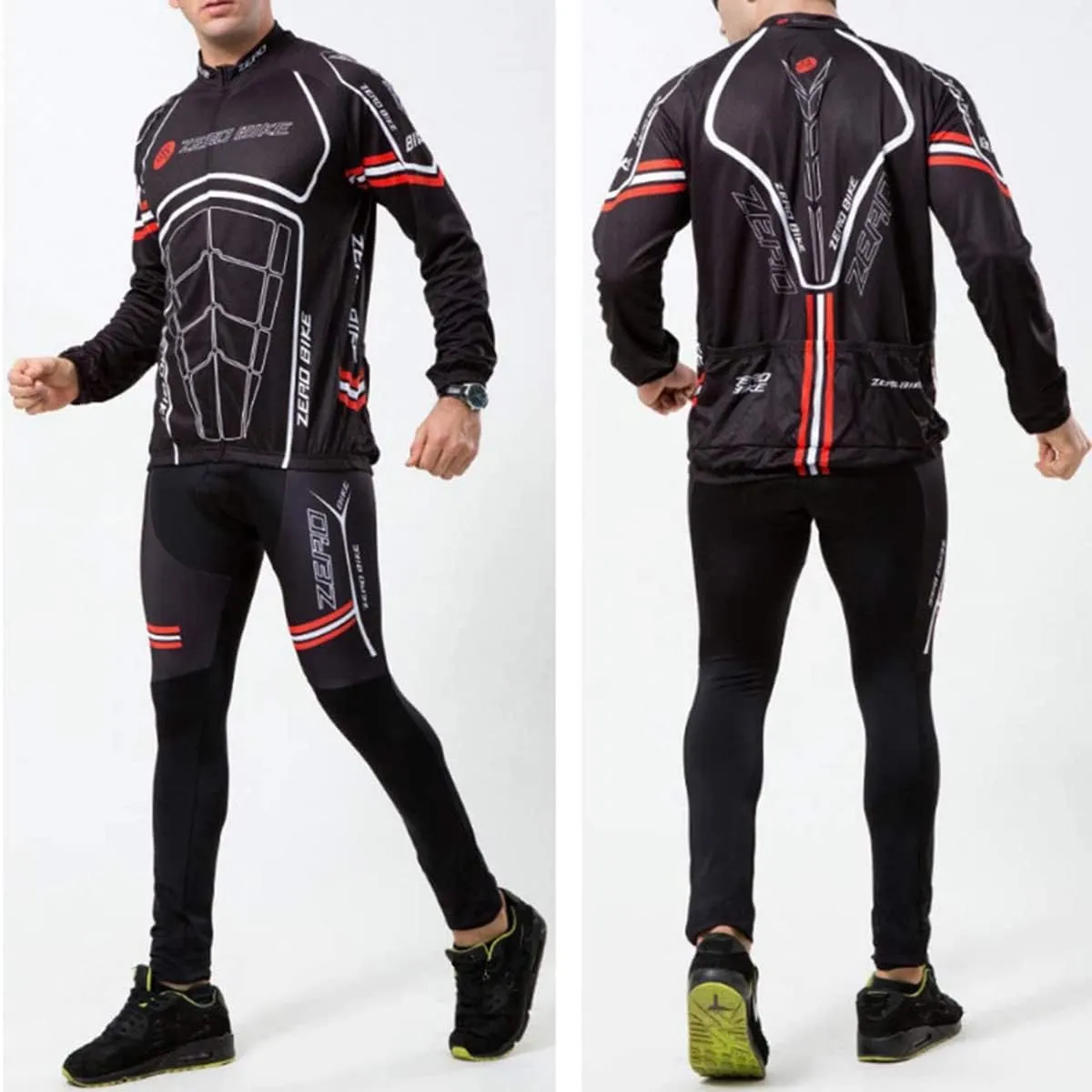 Men's Soft Long Sleeve Breathable Bicycle Cycling Jersey Polyester Clothing Outdoor Sports Fall Autumn