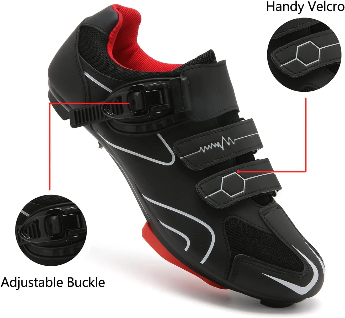 Mens Womens Cycling Shoes Compatible with Peloton Indoor Bicycle Pedals Clip in Road Bike Shoes Pre-Installed with Look Delta Cleats