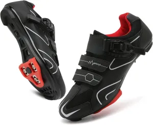 Mens Womens Cycling Shoes Compatible with Peloton Indoor Bicycle Pedals Clip in Road Bike Shoes Pre-Installed with Look Delta Cleats