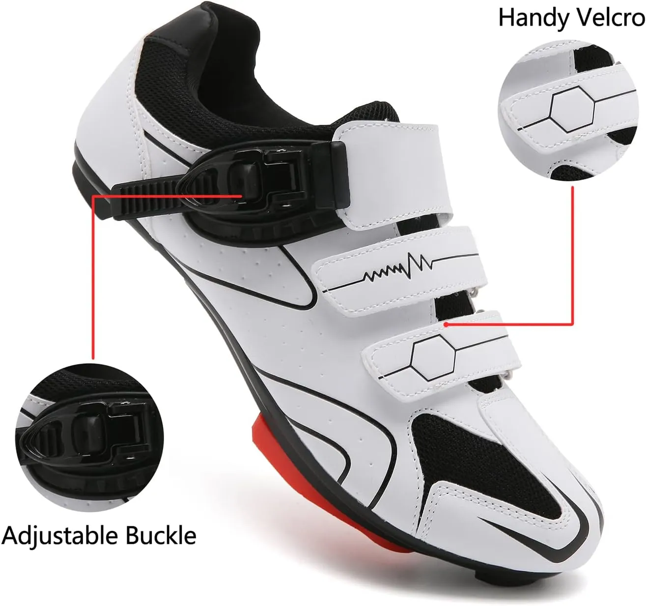 Mens Womens Cycling Shoes Compatible with Peloton Indoor Bicycle Pedals Clip in Road Bike Shoes Pre-Installed with Look Delta Cleats