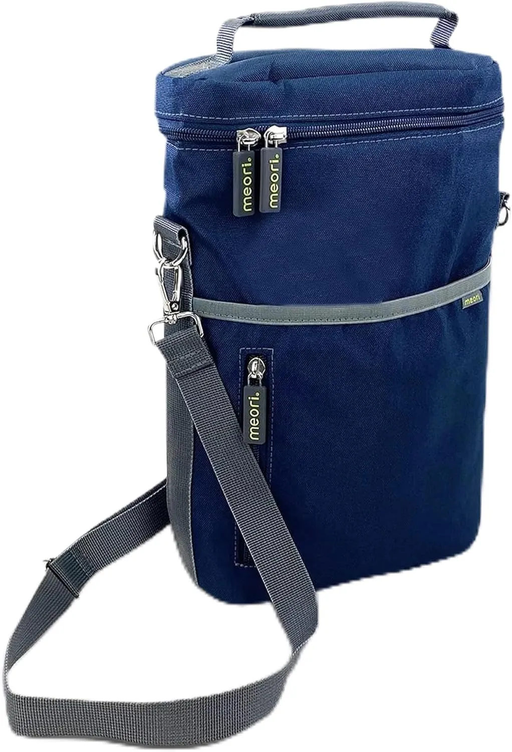 meori 2-Bottle Insulated Wine Tote | Marine Blue Solid
