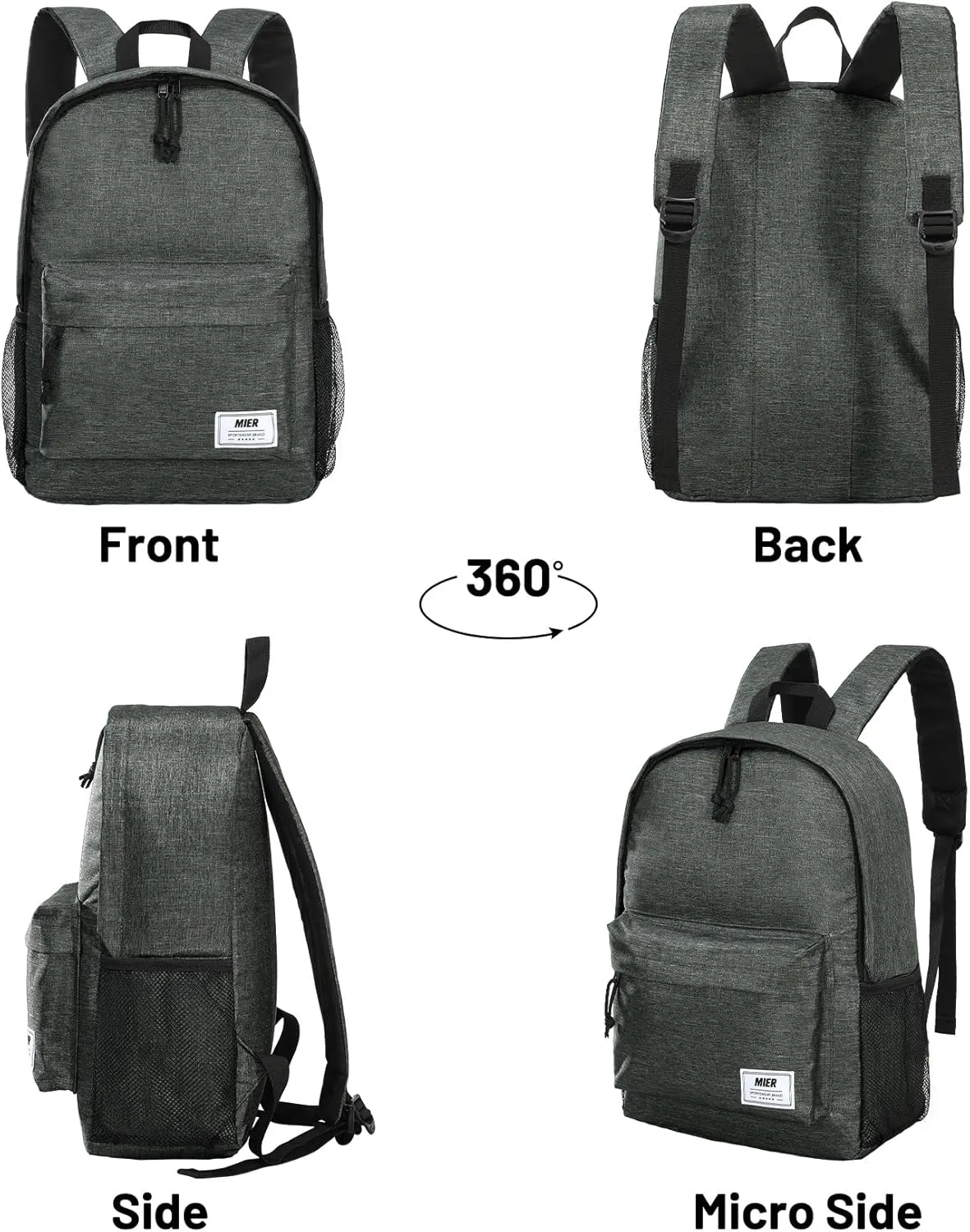 MIER Insulated Backpack Cooler Small Leakproof Lightweight Cute for Women Men to Work, Picnics, Camping, Park Day Trips, 15 L