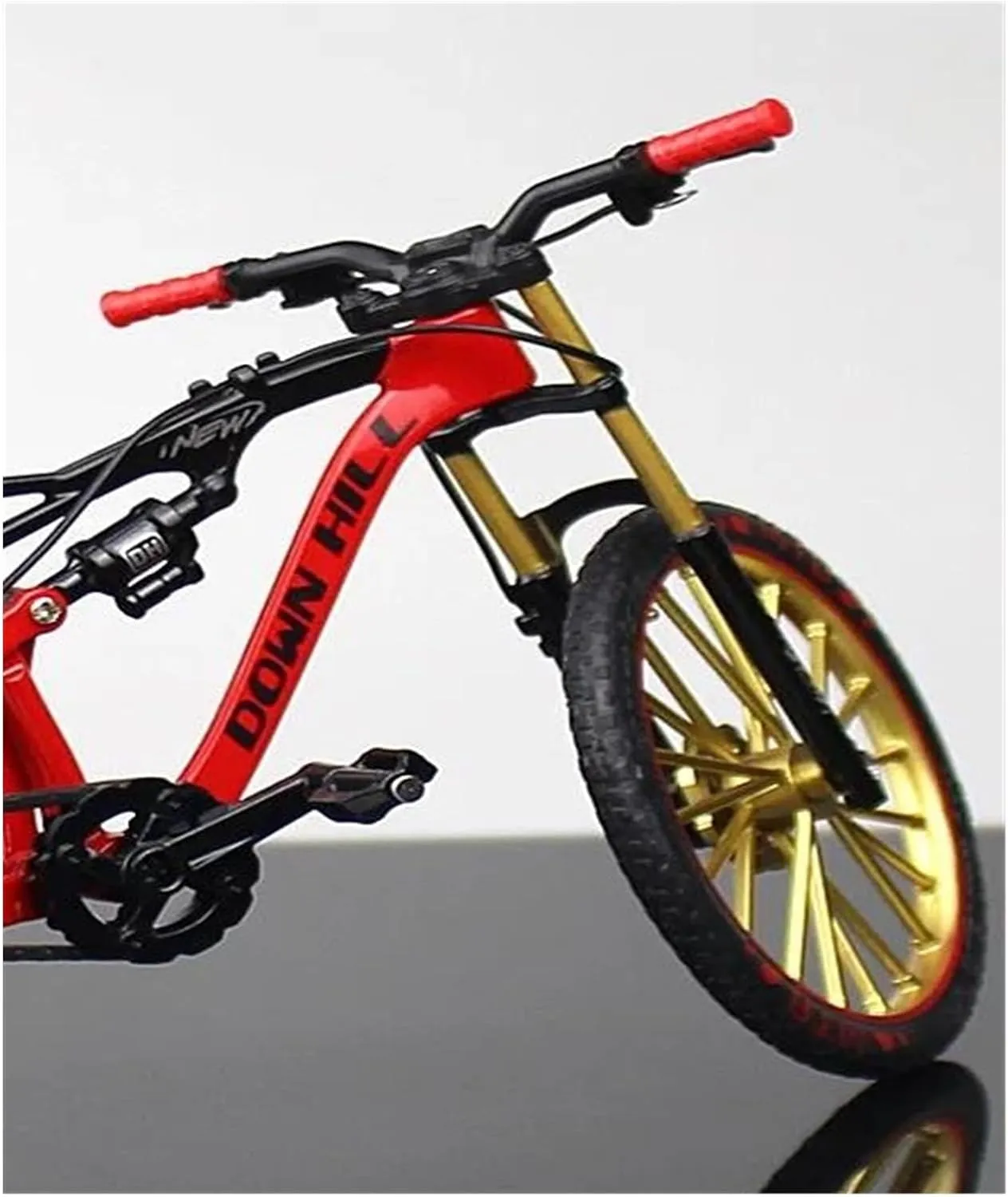 Mini Simulation Motorcycle Toys 1:10 for Alloy Model Bicycle Diecast Metal Finger Mountain Bike Racing Simulation Adult Collection Toys Gift Adult for Boys(Orange)