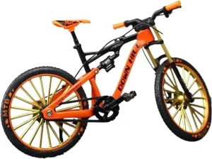 Mini Simulation Motorcycle Toys 1:10 for Alloy Model Bicycle Diecast Metal Finger Mountain Bike Racing Simulation Adult Collection Toys Gift Adult for Boys(Orange)