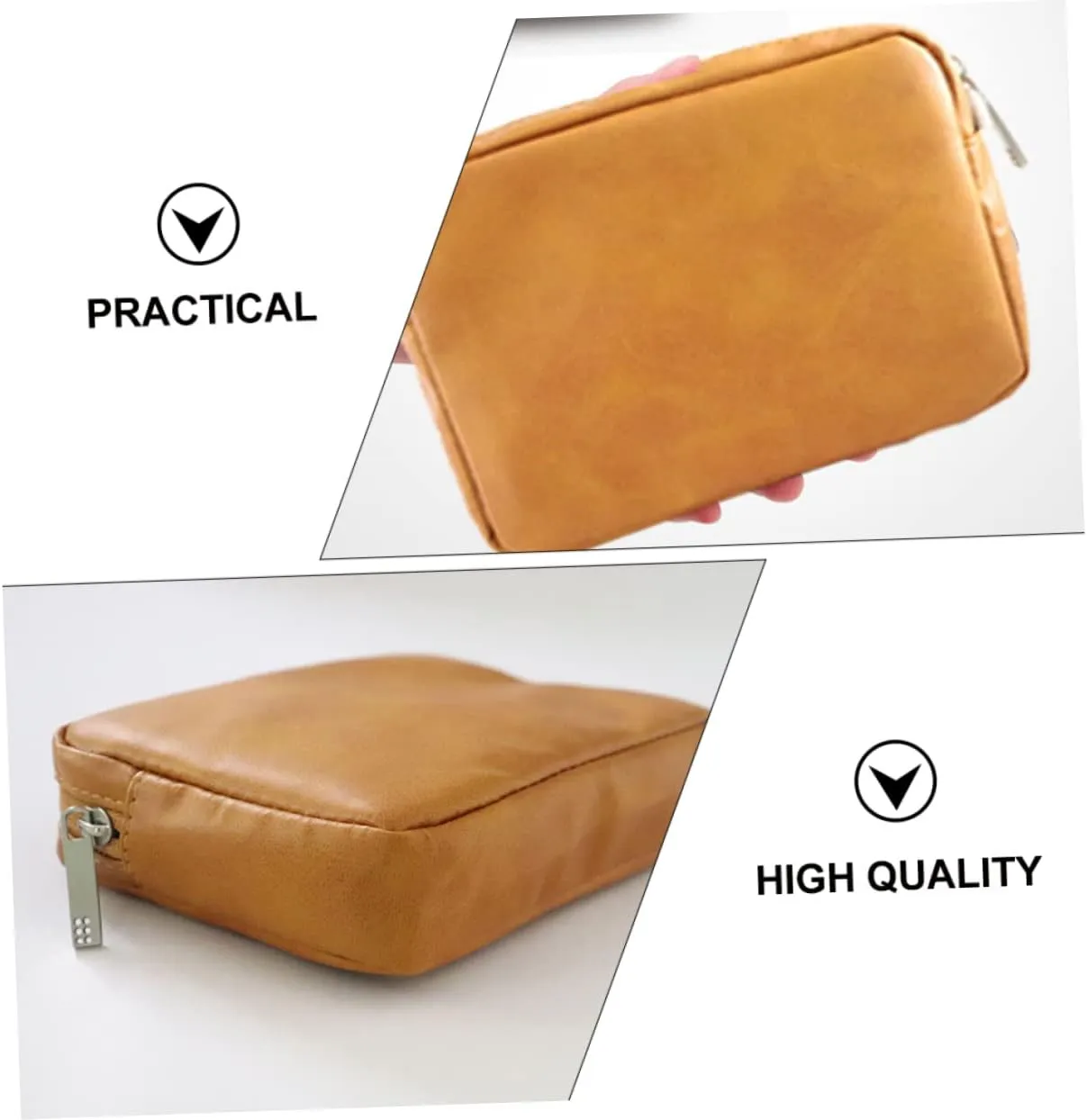 Mipcase 3 Pcs Elegant Data Cable Organizer Simple Storage Bag for Travel Hard Drive Pouch Key Holder