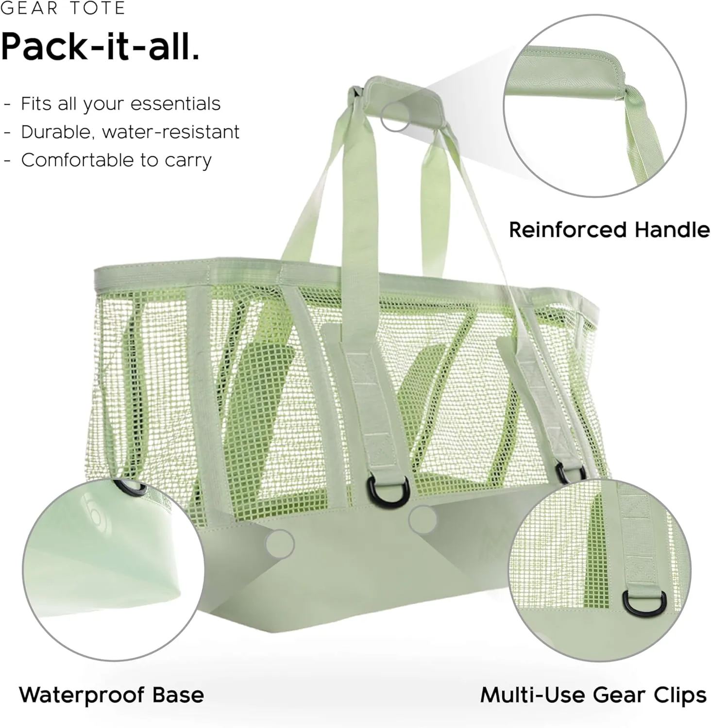 MISSION Boat Gear CASSI Heavy-Duty Outdoor Tote and Waterproof Marine-Grade Mesh Boat Bags