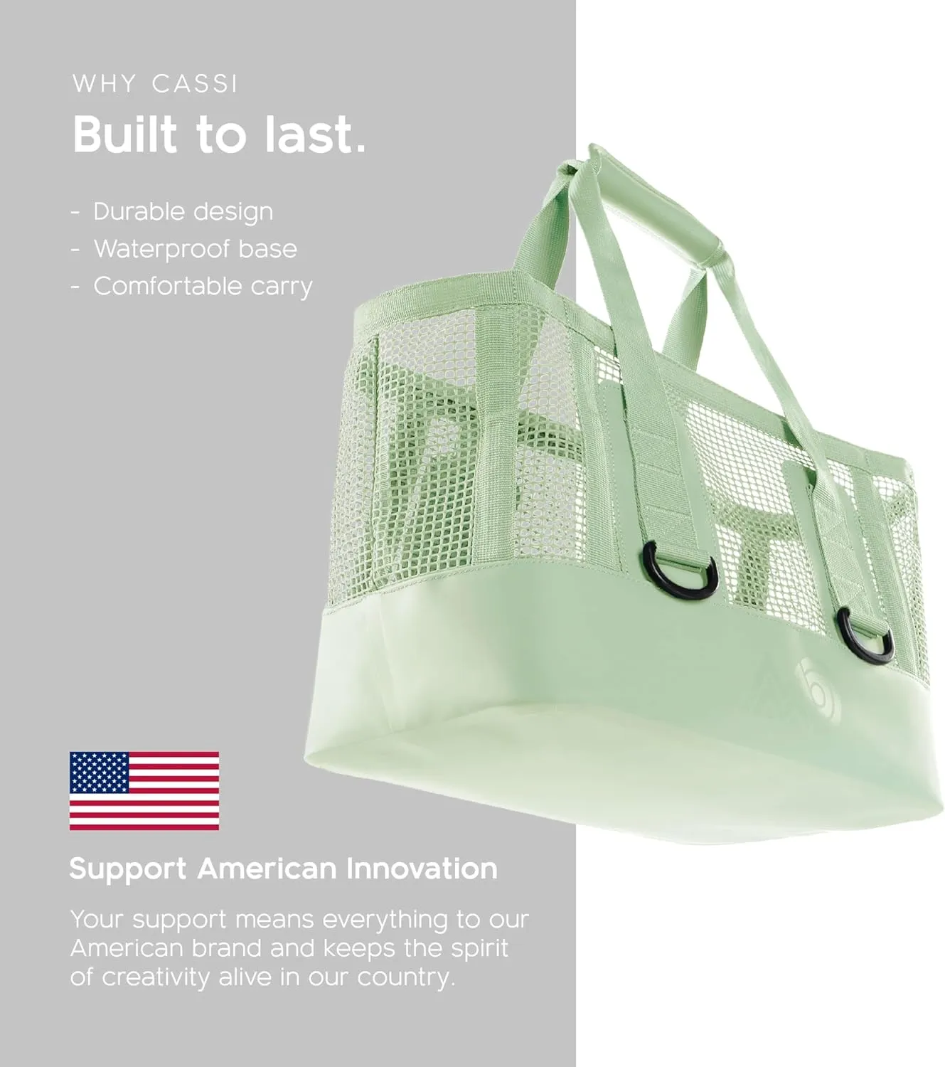MISSION Boat Gear CASSI Heavy-Duty Outdoor Tote and Waterproof Marine-Grade Mesh Boat Bags