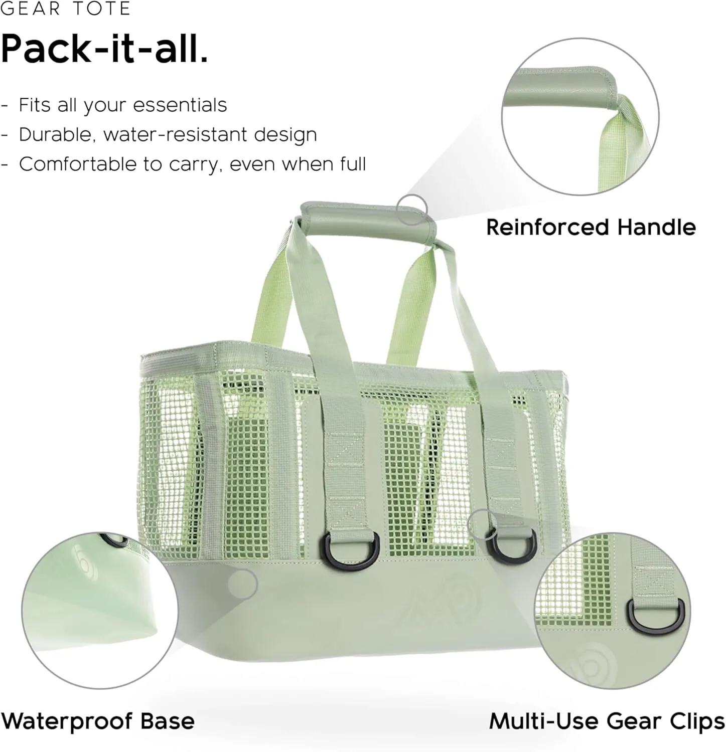 MISSION Boat Gear CASSI Heavy-Duty Outdoor Tote and Waterproof Marine-Grade Mesh Boat Bags