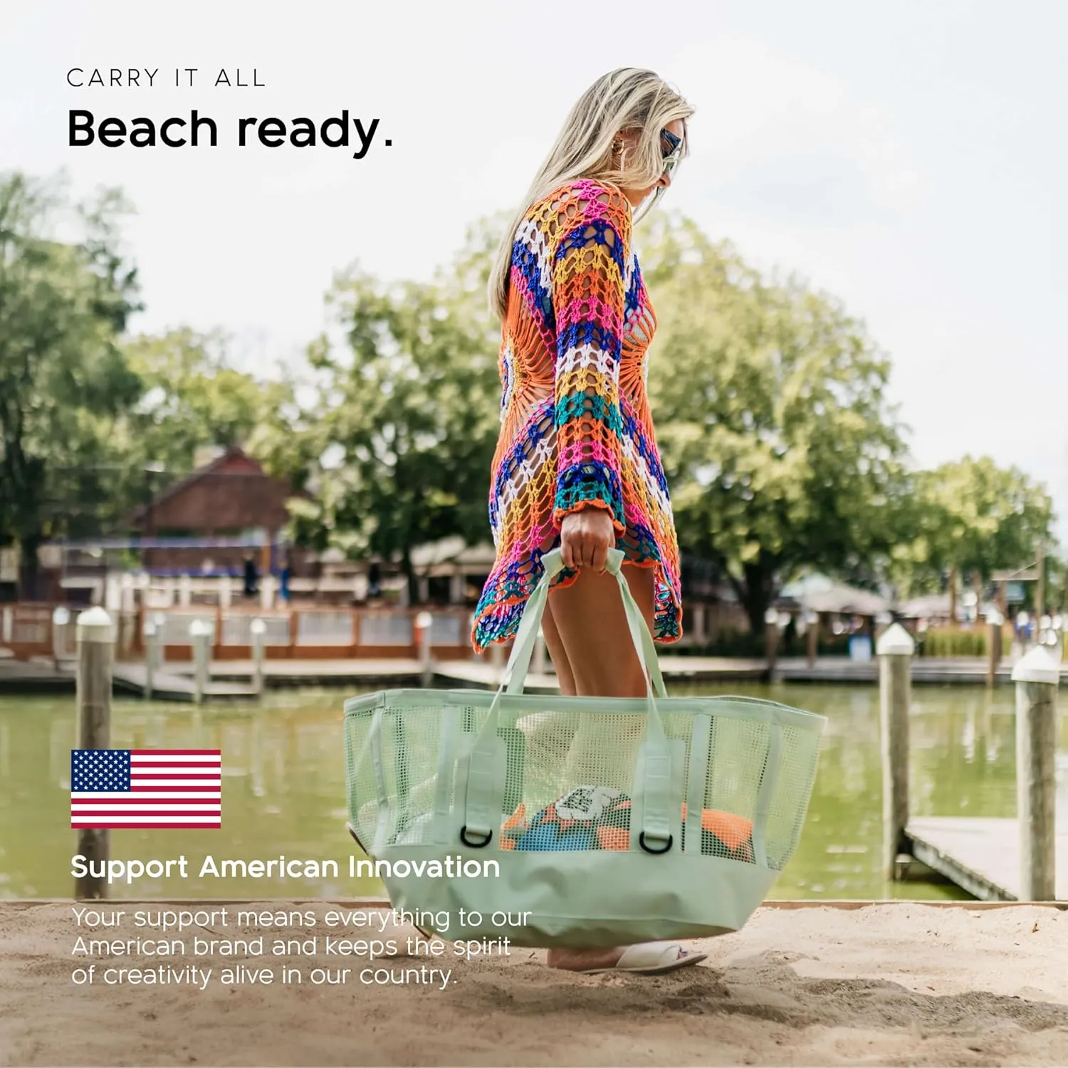 MISSION Boat Gear CASSI Heavy-Duty Outdoor Tote and Waterproof Marine-Grade Mesh Boat Bags