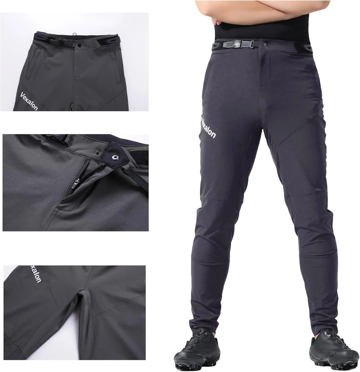 Mountain Bike Pants，BMX Riding Pants for Mens, Quick-Dry Lightweight Breathable Cycling Bicycle Downhill Bike Pants