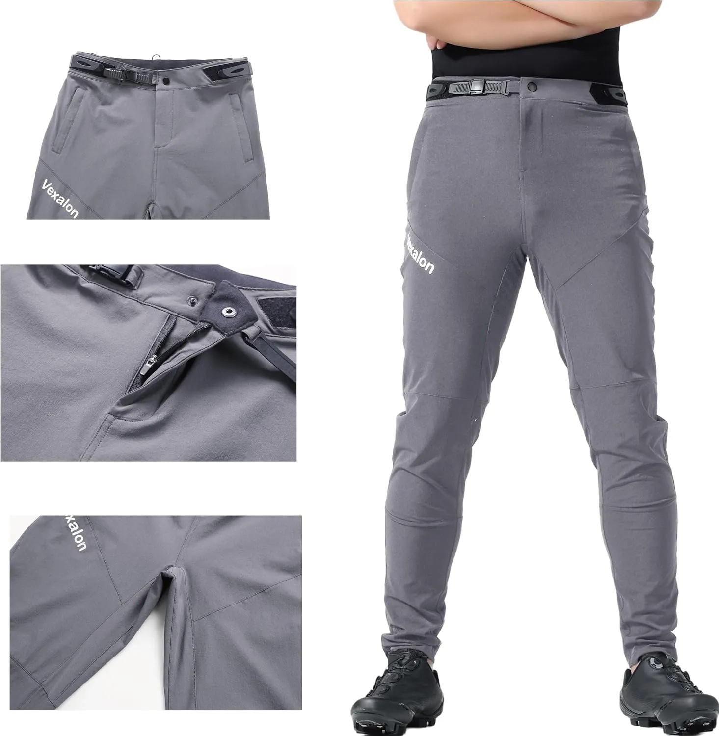 Mountain Bike Pants，BMX Riding Pants for Mens, Quick-Dry Lightweight Breathable Cycling Bicycle Downhill Bike Pants