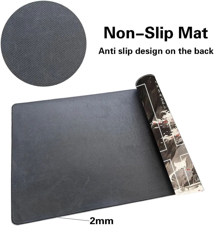 MTG Playmat Size 24x14in Free Storage Bags Non-Slip Backing, Ideal for Card Game Enthusiasts TCG Playmat (Shadow Dragon-Deck)