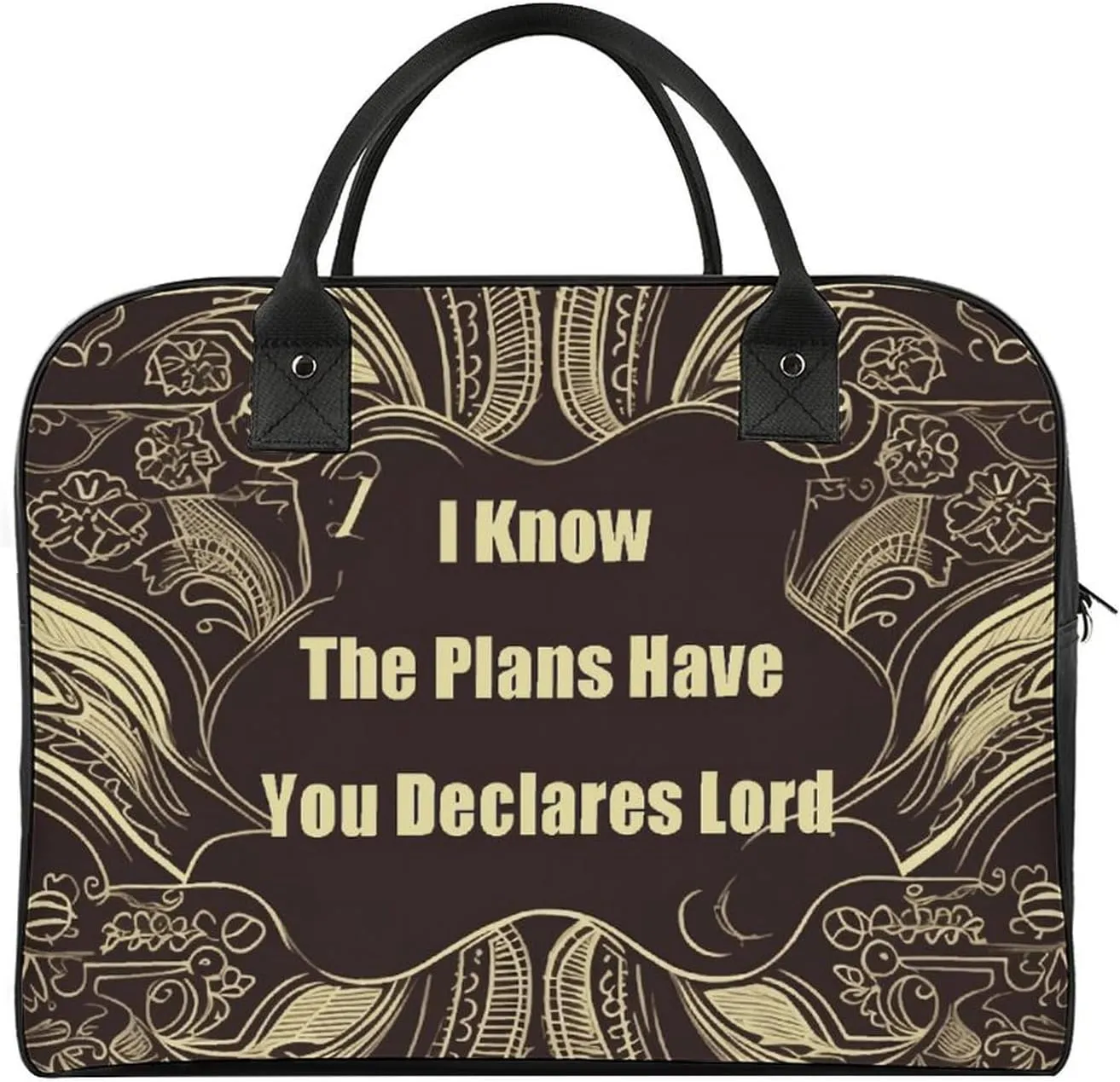Multi-functional Travel Bag, Declares Lord Print Travel Handbag Travel Tote Bag Carry-on Bag Overnight Bag Weekend Bag