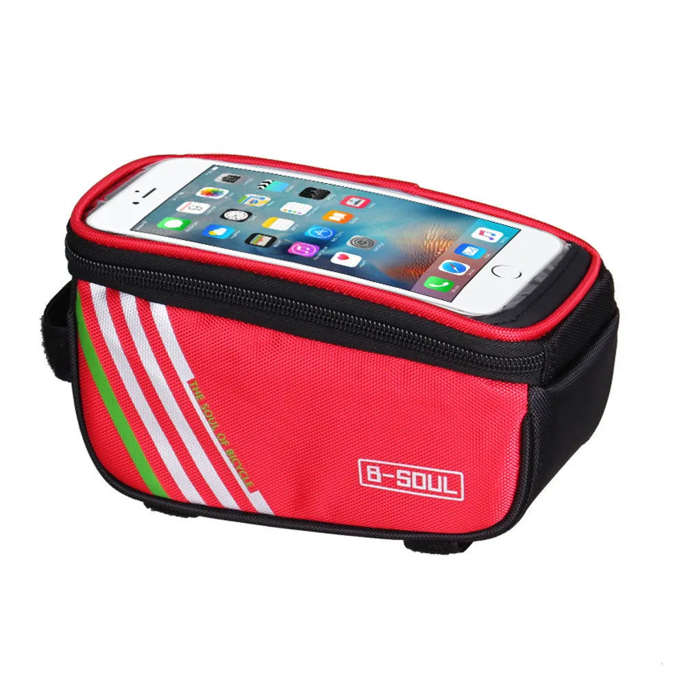 Multifuction 1.5L Waterproof Bicycle Bags Cycling Bike Frame Front Tube Mobile Phone Bag For Mountain bike City Bike EA14