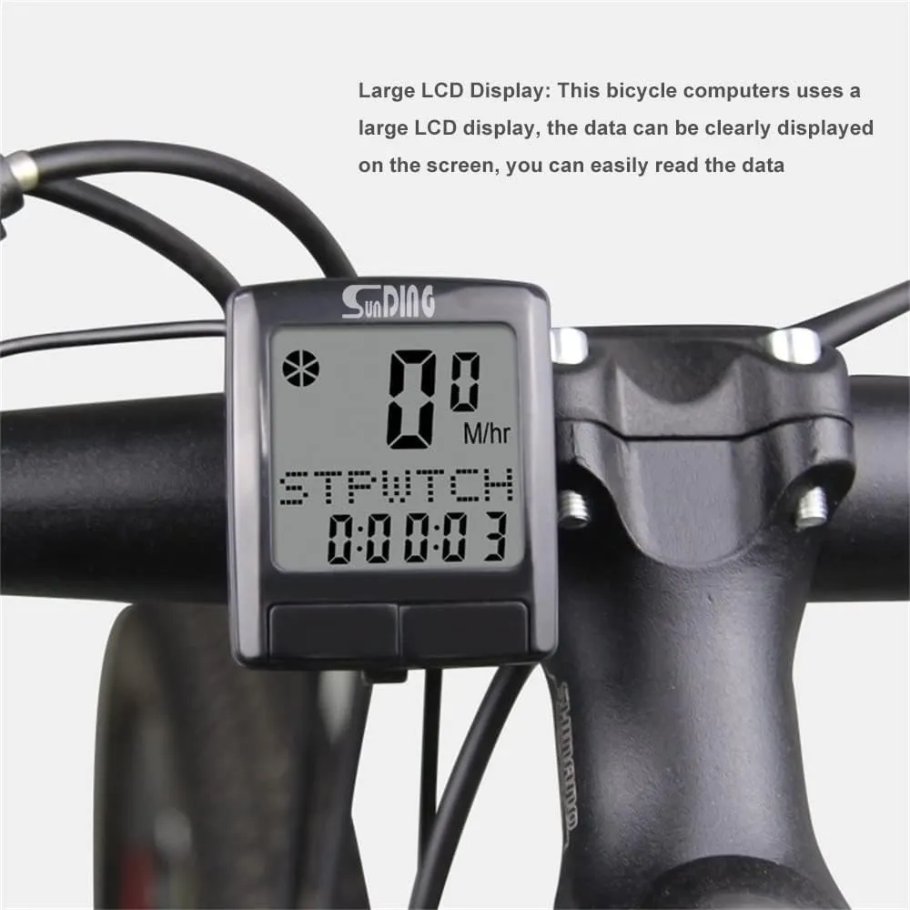 Multifunctional Waterproof Bicycle Computer LCD Display Outdoor Cycling Speed Meter Practical Equipment for Mountain Bikes
