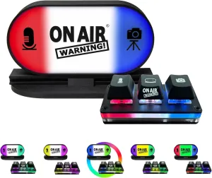 MuteKit - Mute Button, Busy Light for Cam, Mic & in-Meeting Status. Requires Free Software Download. Customize Colors. All-Mute Button, Secure Mute, Works with Zoom, Teams Meet, Webex, etc., Mac & PC
