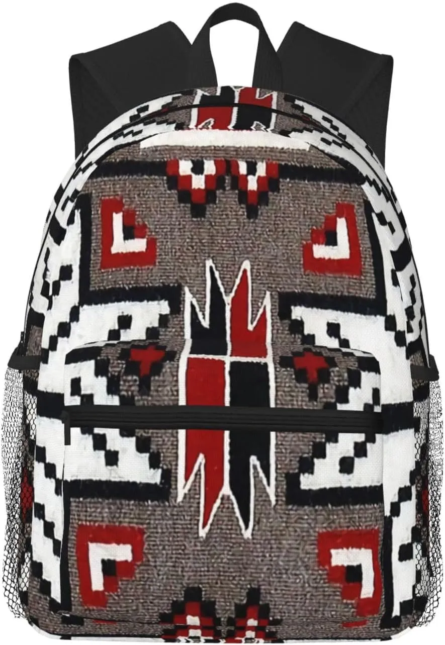 Native American Blanket Weaving Pattern Lightweight Packable Backpack Travel Casual Hiking Daypack Foldable Backpack For Men Women