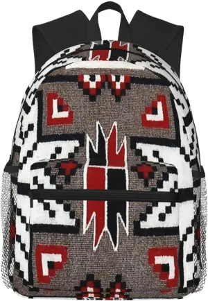 Native American Blanket Weaving Pattern Lightweight Packable Backpack Travel Casual Hiking Daypack Foldable Backpack For Men Women