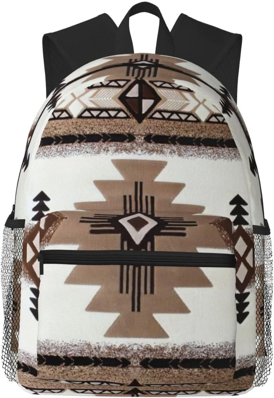 Native American Print Backpack For Men And Women Lightweight Backpack Casual Daypack For Workplace Travel