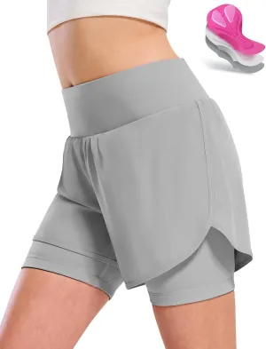 Nepest Womens Cycling Shorts Padded Mountain Bike Road Biking Padding Cycle Biker Bicycle Shorts with Zipper Pockets