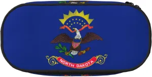 North Dakota State Flag Print Simple rectangle Pen bag Storage case for Office supplies,cosmetics,toiletries