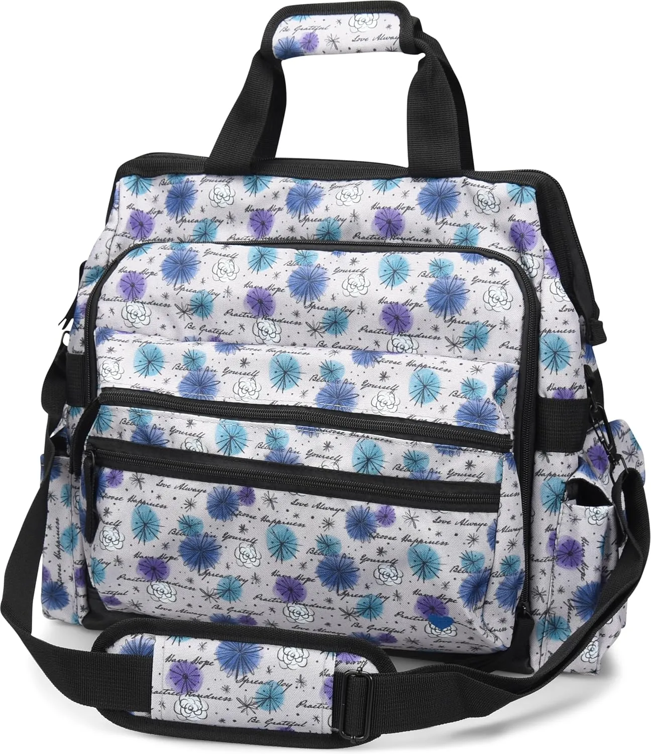 Nurse Mates Ultimate Nursing Bag | Multiple Compartments | Interior Laptop Compartment | Durable Zippers | Mantra Moods
