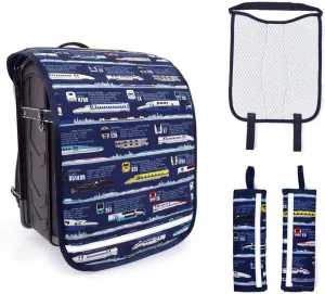 NW300600 School Bag Cover/Pad 3-piece Set, Departure Progress, Super Express, Back Pad, Shoulder Pad, Mesh Cushion, Cooling Sensation, Seiban, Tsuchiya Bag, School Commute