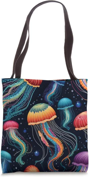 Ocean Jellyfish Fish Boho-Chic Boho Fantasy Bohemian Decor Tote Bag