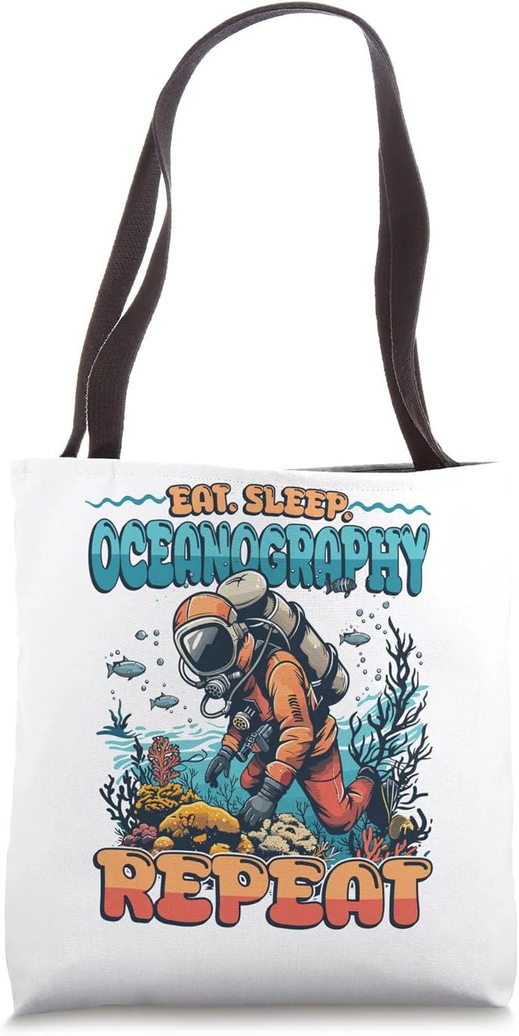 Oceanography Marine Biology Diving Oceanography Tote Bag