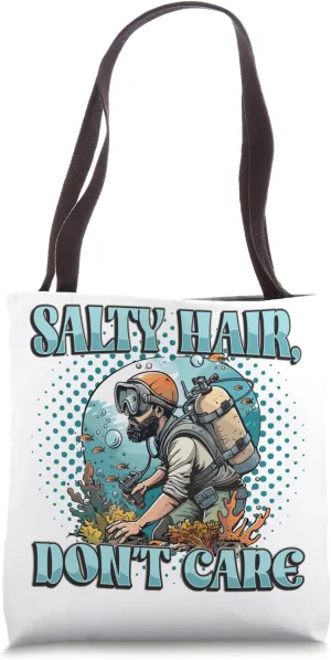 Oceanography Marine Biology Diving Salty Hair Oceanography Tote Bag