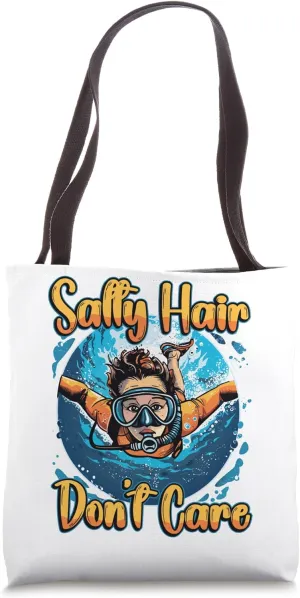 Oceanography Marine Biology Diving Salty Hair Oceanography Tote Bag