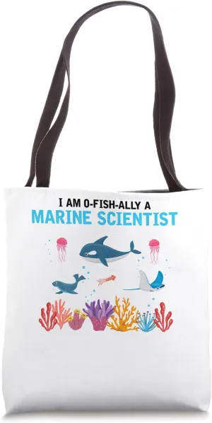 Officially Marine Scientist Science Biologist Biology Tote Bag