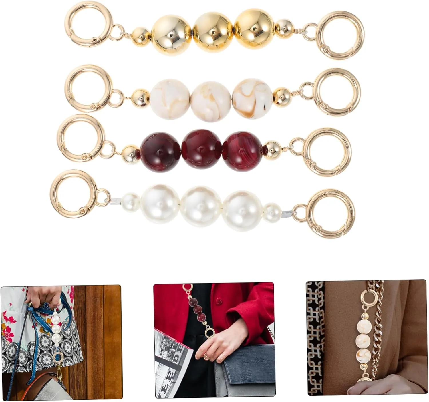 Operitacx Sets Multi-Functional Bag Extension Chain DIY Purses Purse Bag Straps Chain Link Short Pcs