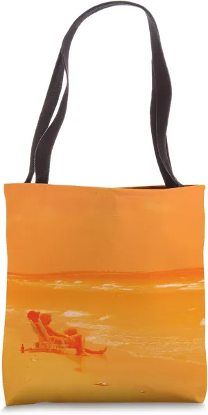 Orange beachy coastal Tote Bag