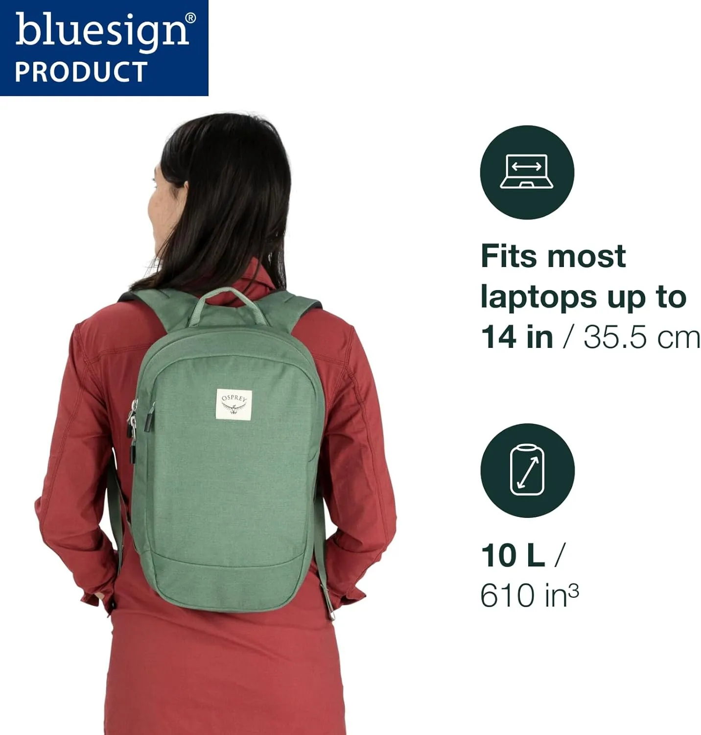 Osprey Arcane Small Day Commuter Backpack, Allium Red/Brindle Brown