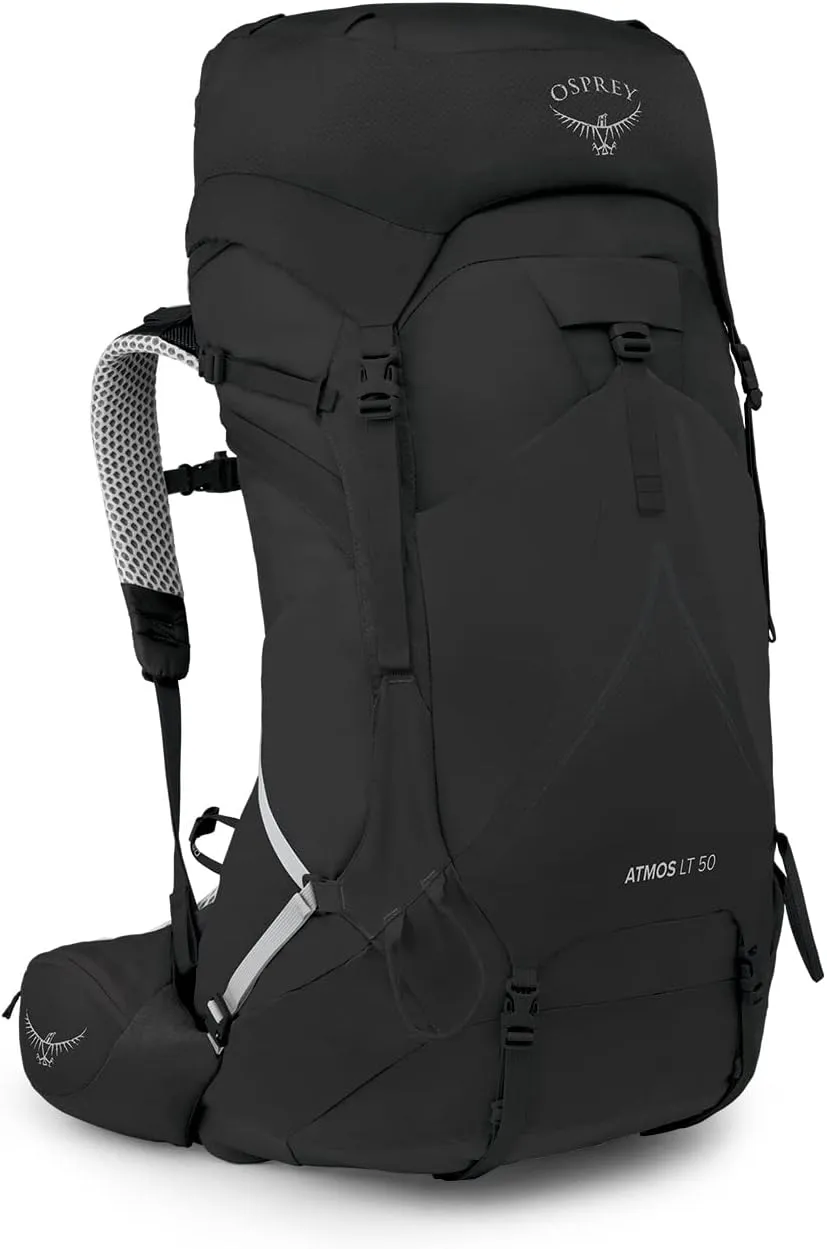 Osprey Atmos AG LT 50L Men's Backpacking Backpack, Black, L/XL