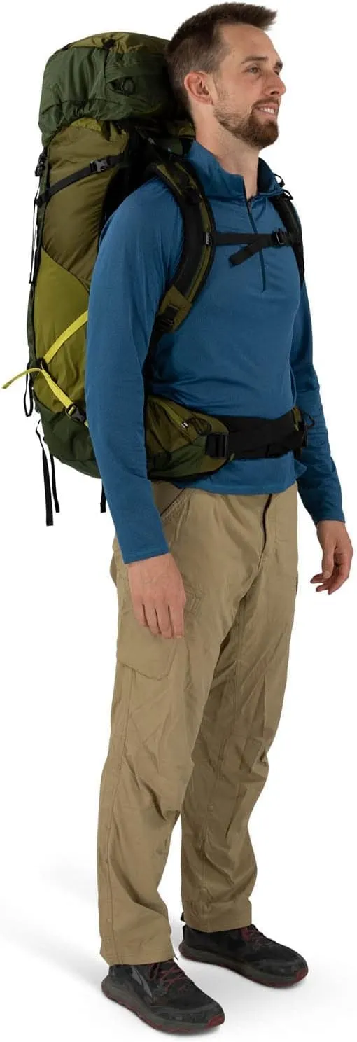 Osprey Atmos AG LT 50L Men's Backpacking Backpack, Black, L/XL