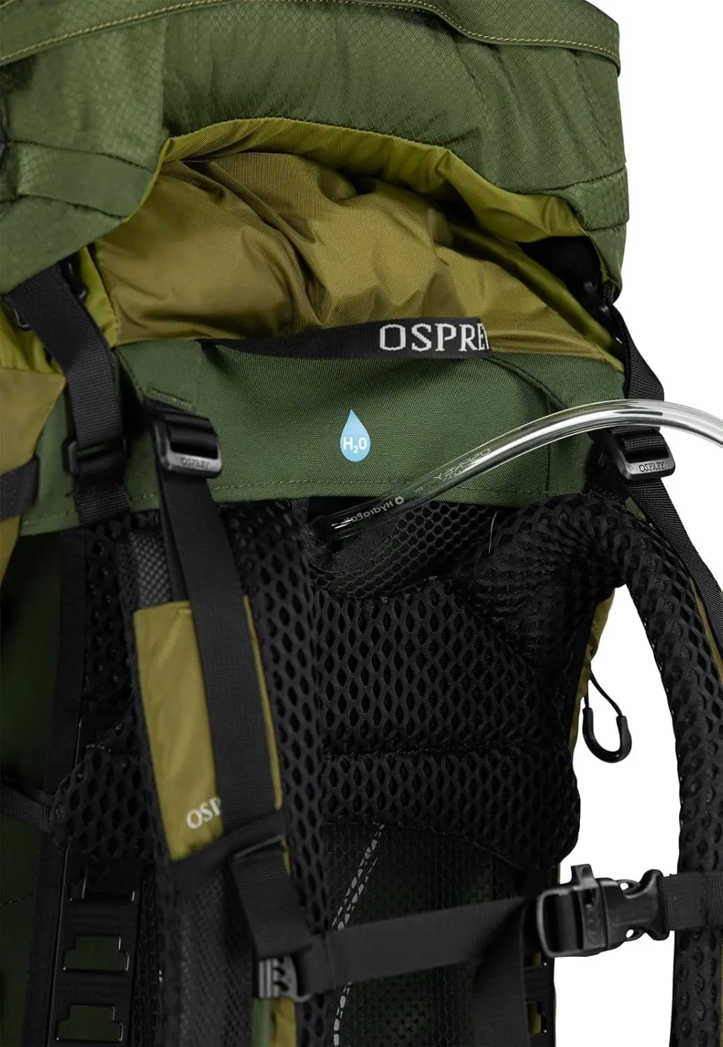 Osprey Atmos AG LT 50L Men's Backpacking Backpack, Black, L/XL