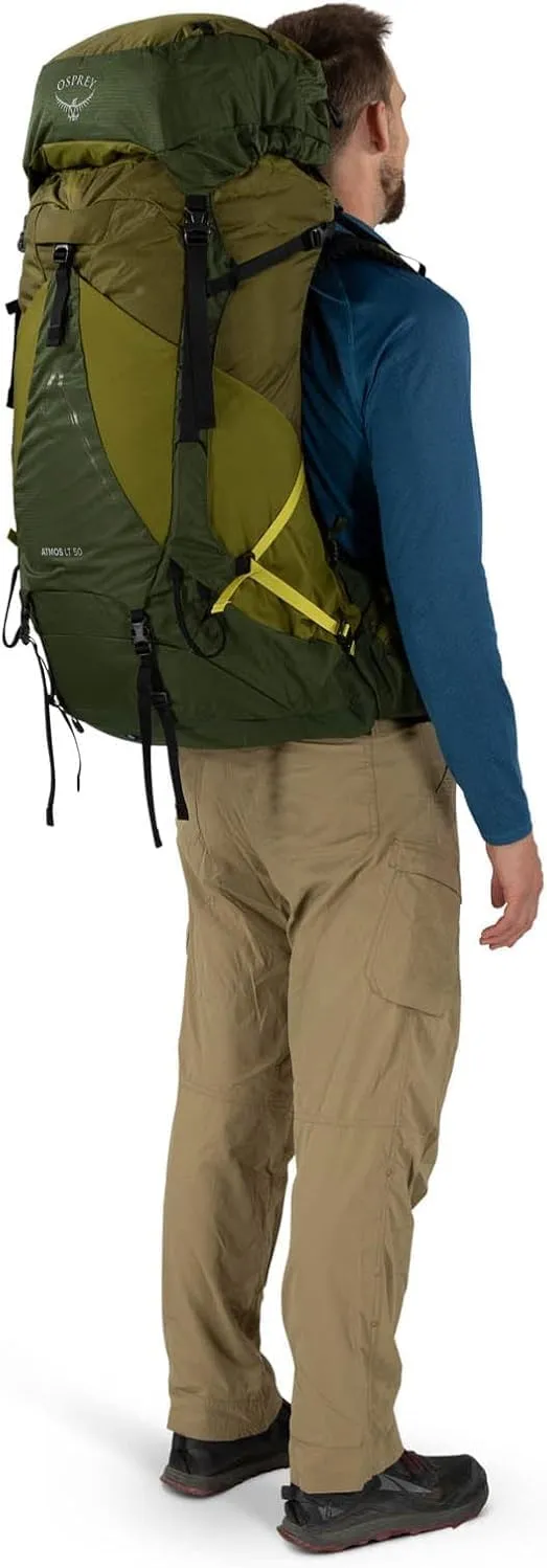 Osprey Atmos AG LT 50L Men's Backpacking Backpack, Black, L/XL