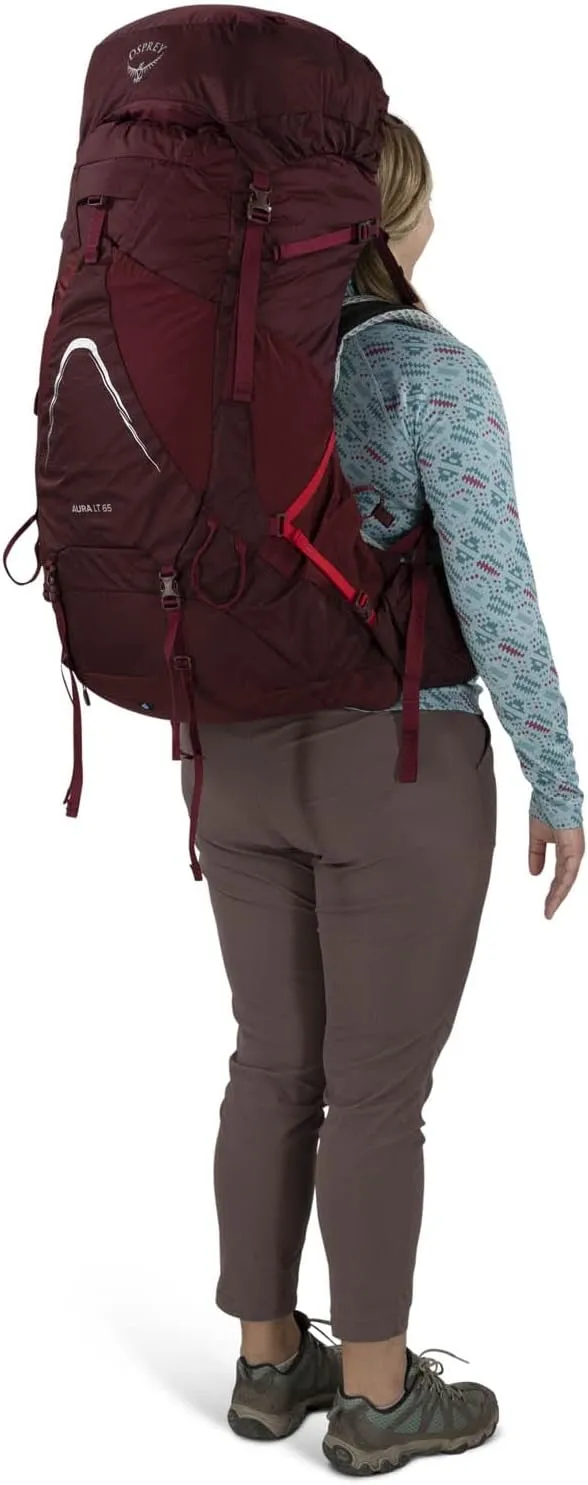 Osprey Aura AG LT 65L Women's Backpacking Backpack, Antidote Purple, WXS/S
