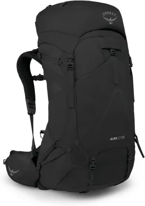 Osprey Aura AG LT 65L Women's Backpacking Backpack, Black, WXS/S